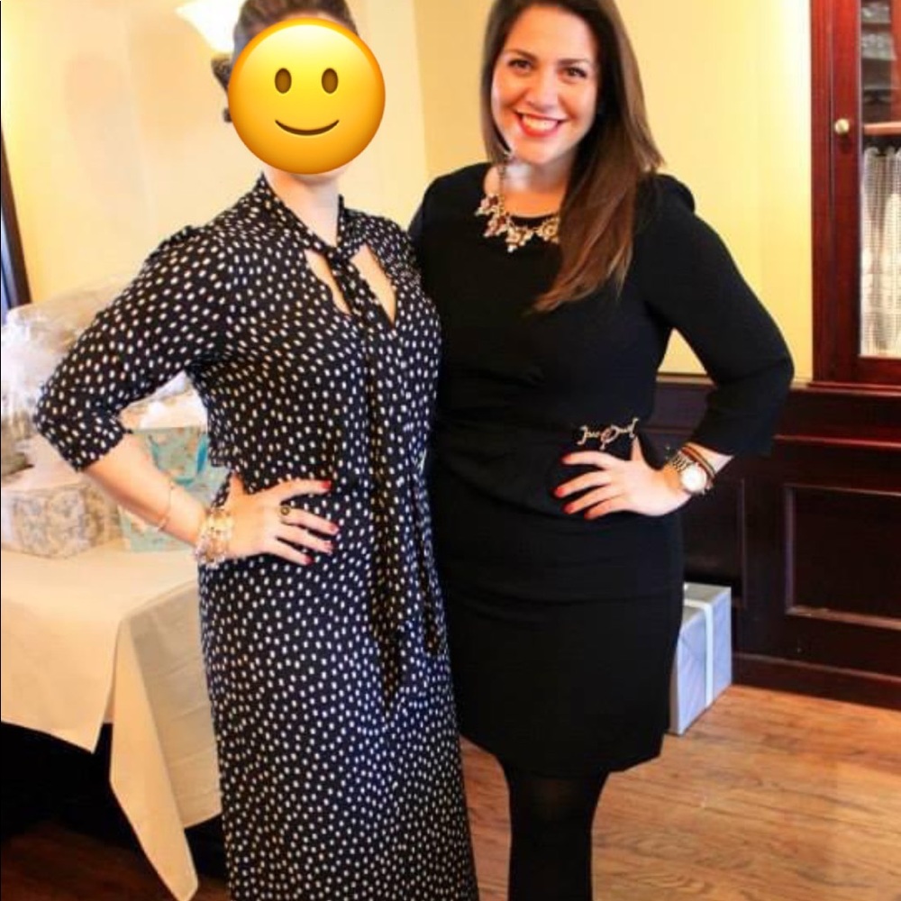 3/4 sleeve black dress